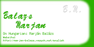 balazs marjan business card