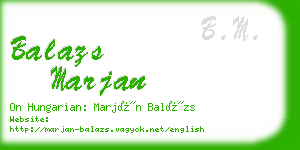 balazs marjan business card